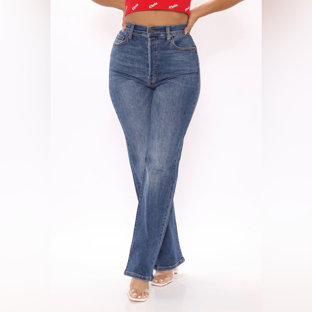 Denim Straight Leg Jeans • Fashion Nova • Size 5 • NWT